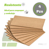 4 Laminas De Carton Corrugado Para Empaque De 90x120cms  7k