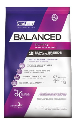 Balanced Perro Cachorro Raza Pequeña 3kg