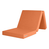 Colchon Indivitual Plegable Agusto® Cama Colchoneta Color Naranja