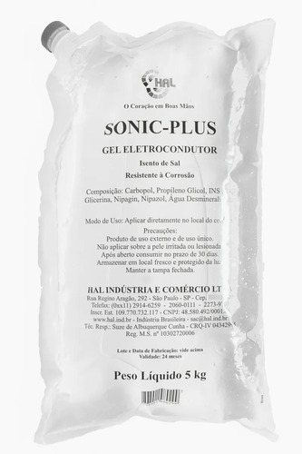 Gel Para Ultra-som Bag - Sonic-plus 5kg