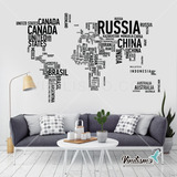 Vinil Decorativo  Mapa Tipografico 