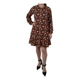 Vestido Feminino Linha Leve Animal Print Marrom - 5620