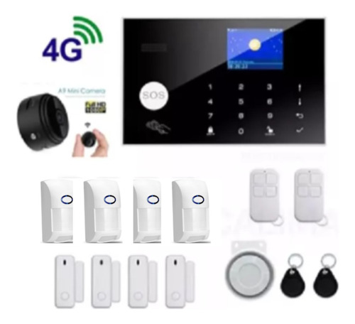 Alarmas G34 4g Wifi Tuya Con Mini Cámara