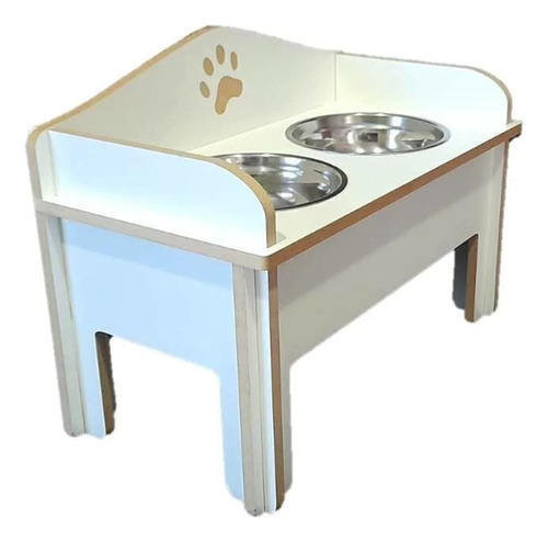 Comedero Doble Perro Gato Bebedero Antivuelco Plato 25 Cm