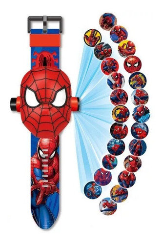 Reloj Infantil De Spiderman Digital Con Poyector Imágenes