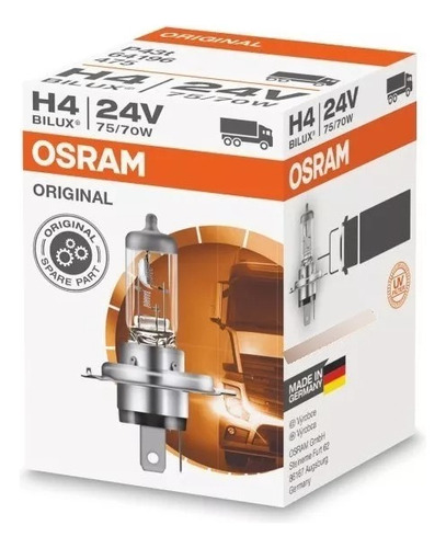 Lámpara Osram H4 24v 75/70w P43t Para Camión Bilux Alemanas