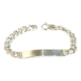 Pulsera Identidad Plata Para Grabar Pulseras Cubana Chica