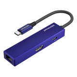 Affhausen Usb-c Hub (3 En 1) Hm01, Con Puerto Gigabit Ethern