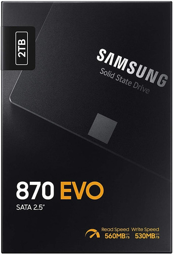 Disco Sólido Ssd Interno Samsung 870 Evo Mz-77e2t0b/am 2tb Negro