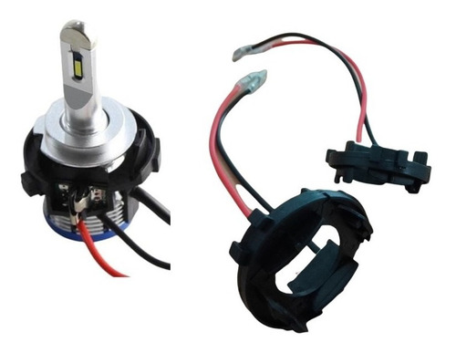 Par De Adaptadores Fara Foco Led H7 Vw Golf Tiguan Luz Baja