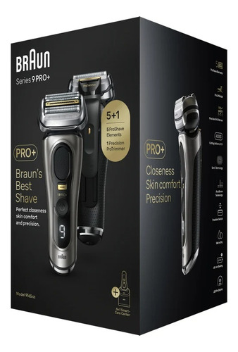 Barbeador Elétrico Braun Series 9 Pro+, 9565cc, Metal Nobre