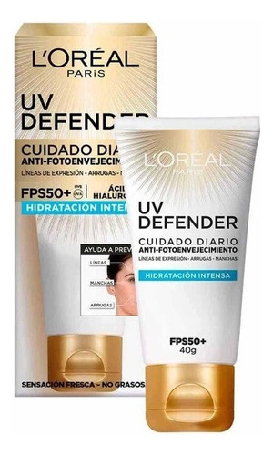 Crema Facial Loreal Uv Defender Hidratacion Intensa 2 Piezas Tipo De Piel Todo Tipo De Piel