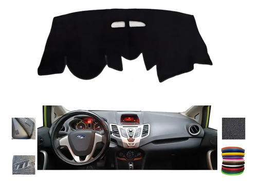Cubre Tablero Para Ford (bordado) Fiesta Modelos 2011-2016