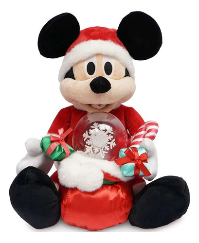 Disney Store Peluche Mickey Navidad Con Esfera Navideña
