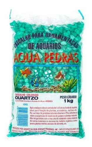 Aqua Pedras Substrato Quartzito Verde Escuro 1kg