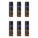 Desodorante Aero Nivea 150ml Masc Deep Amadeirado-kit C/6un