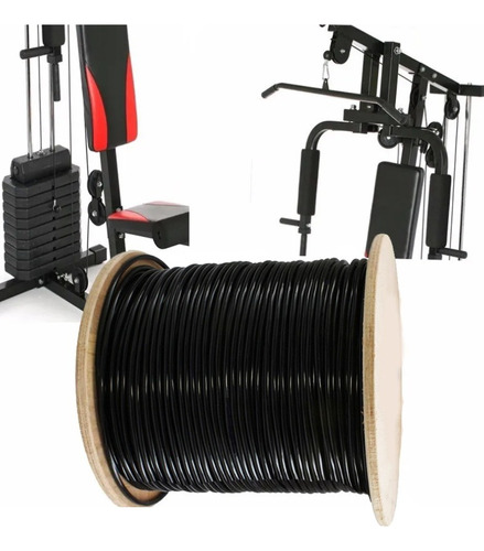  7 Mts Cable Acero Forrado 5mm Gimnasio Multigym Servicegym