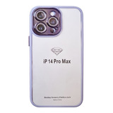 Estuche Silicona Aros Diamante Compatible iPhone 14 Pro Max