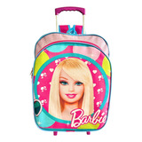  Mochila Infantil Escolar Barbie Brilho Rosa Rodinha G F5