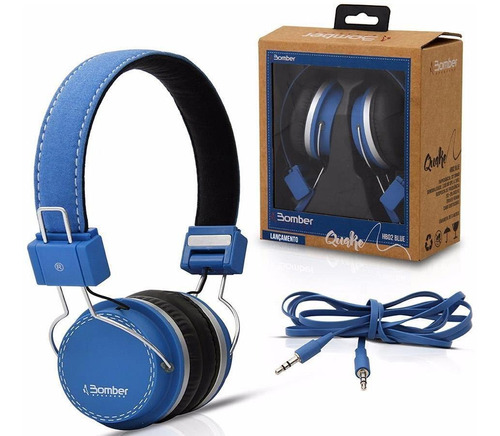 Auriculares Vincha Bomber Modelo Nuevo Aux Azules Quake Hb02