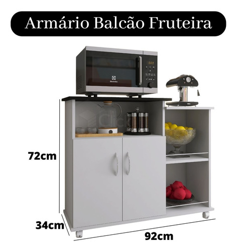 Buffet De Cozinha Buffet 90cm Pé Palito Estilo Minimalista