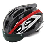 Casco De Bicicleta Adulto Gafas De Sol Con Ventosa Magnética Color Rojo/negro Talla G