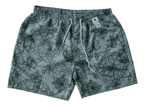 Kit Com 5 Shorts Mauricinho Plus Size Estampado Moda Praia