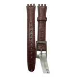 Correa  Malla  Cuero Croco 12mm Para Reloj Swatch U1840