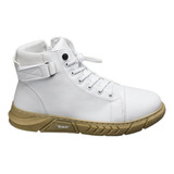 Botas Casuais Masculinas De Couro Branco Martine Novo 2022