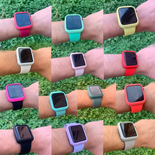 Correas De Silicona Con Protector Abierto Para Apple Watch