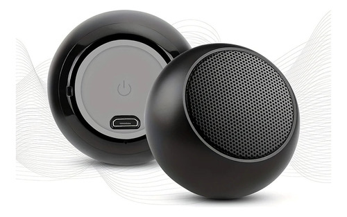  Caixinha Som Bluetooth Tws Metal Redonda Mini Speaker 3w
