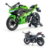 Kawasaki Ninja 400 Miniatura Metal Moto Con Soporte 1/12