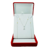 Conjunto Cadena Plata Y Oro Singapur + Inicial Plata 925