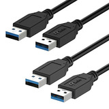Cable Usb, Rankie 2-pack 6 Pies Usb 3.0 Tipo A Cable (negro)