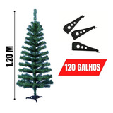 Arvore De Natal Pinheiro Verde Grande Pé De Plástico 120cm