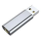 Adaptador De Conector De Audio Usb A 3,5 Mm Portátil 2 En 1