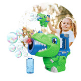 Burbujero Dinosaurio Luz Y Sonido Automático Incluye Liquido Color Verde