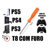 Chave Mini Torx T8 Com Furo Ps3 Ps4 Ps5 Controle Xbox 360