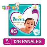 Pañales Pampers Premium Care Tallas M G Xg Xxg Tamaño Extra Grande (xg) 128 Unidades