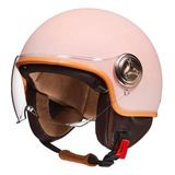Fashion Girl Retro Motorcycle Helmet , Vespa 3/4 Open Face