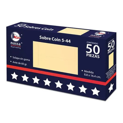 50 Sobres Para Billetes De Dinero Coin Guarda S Y Mas Nombre Del Diseño Coin-5-44 Color Manila | MercadoLibre