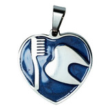 Dije Dentista Cepillo Diente Azul - C/cadena - Acero Quirgic