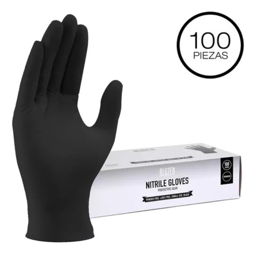 Guantes De Nitrilo Libre De Latex Sin Polvo 100pz