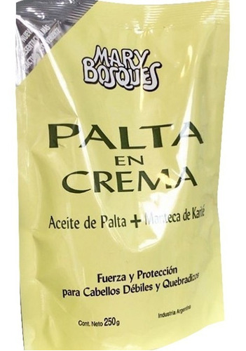 Crema Hidratante Nutritiva De Palta Mary Bosques 250gr