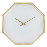 Stonebriar Reloj De Pared Moderno Octagono Dorado De 22 PuLG