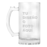 Tarro Cervecero Cristal Personalizado Tu Foto Logo O Diseño Color Cristal Sublimación