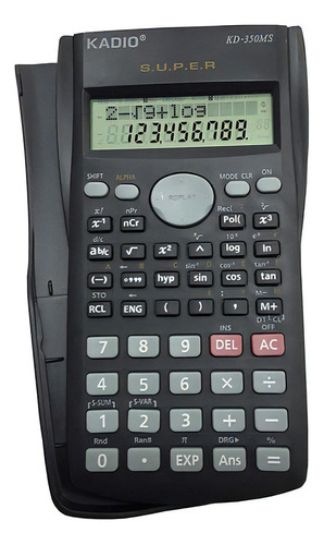 Calculadora Científica Kadio 240 Funciones Kd-350ms Color Negro