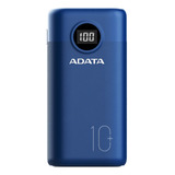 Adata P10000qcd Power Bank 10000mah Multi Carga Rápida, Azul