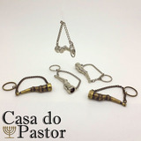 10 Chaveiro Shofar Grande Ni Ou Ov