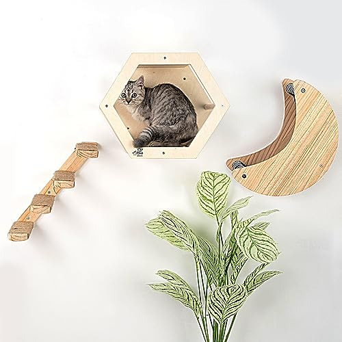 Juego De 3 Hamacas Para Gatos, Casa Hexagonal, Escalones De